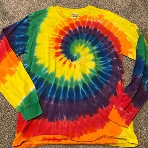 Long sleeve tie dye shirt adult medium